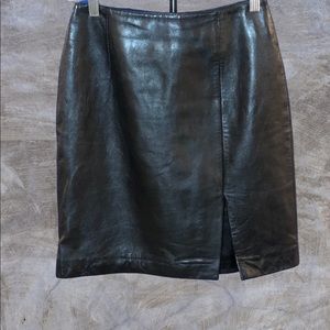 Vintage Cache gold label leather miniskirt
